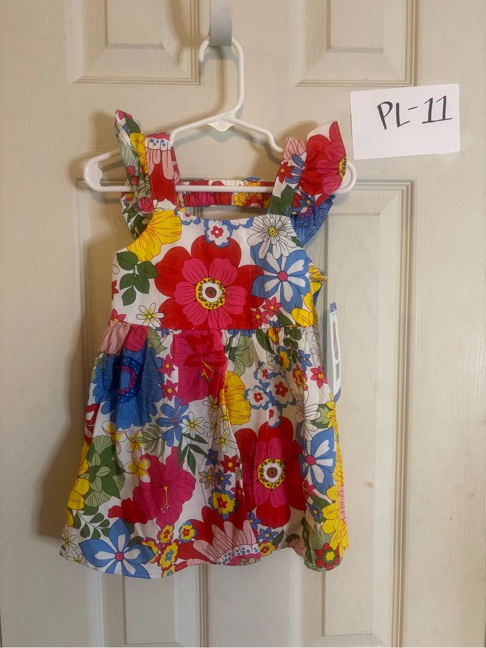 Counting daisies Multi Floral Sundress - Red, Yellow, Blue, Green